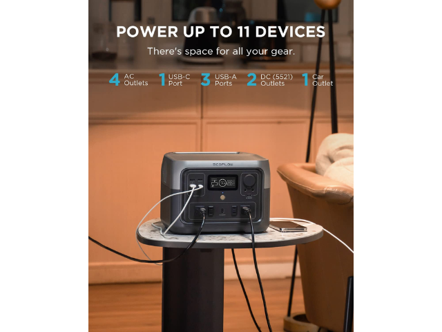Generador Solar Portátil Ecoflow RIVER 2 MAX 512 Wh + Panel Solar 110w