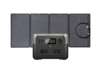 Generador Solar Portátil Ecoflow RIVER 2 MAX 512 Wh + Panel Solar 110w
