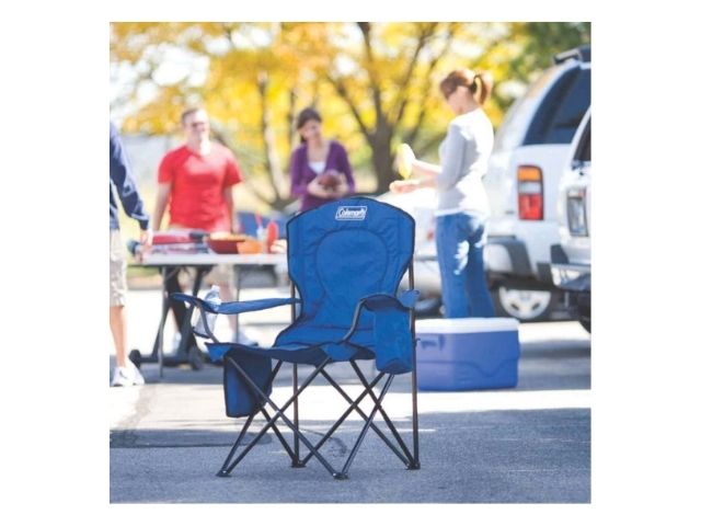 Silla Camping Plegable Cooler Quad Azul Coleman