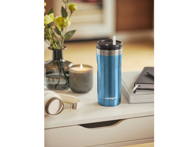 Vaso Termico Uptown Dual Sip Acero Inox 24 Onzas 710 ml Oro Blanco